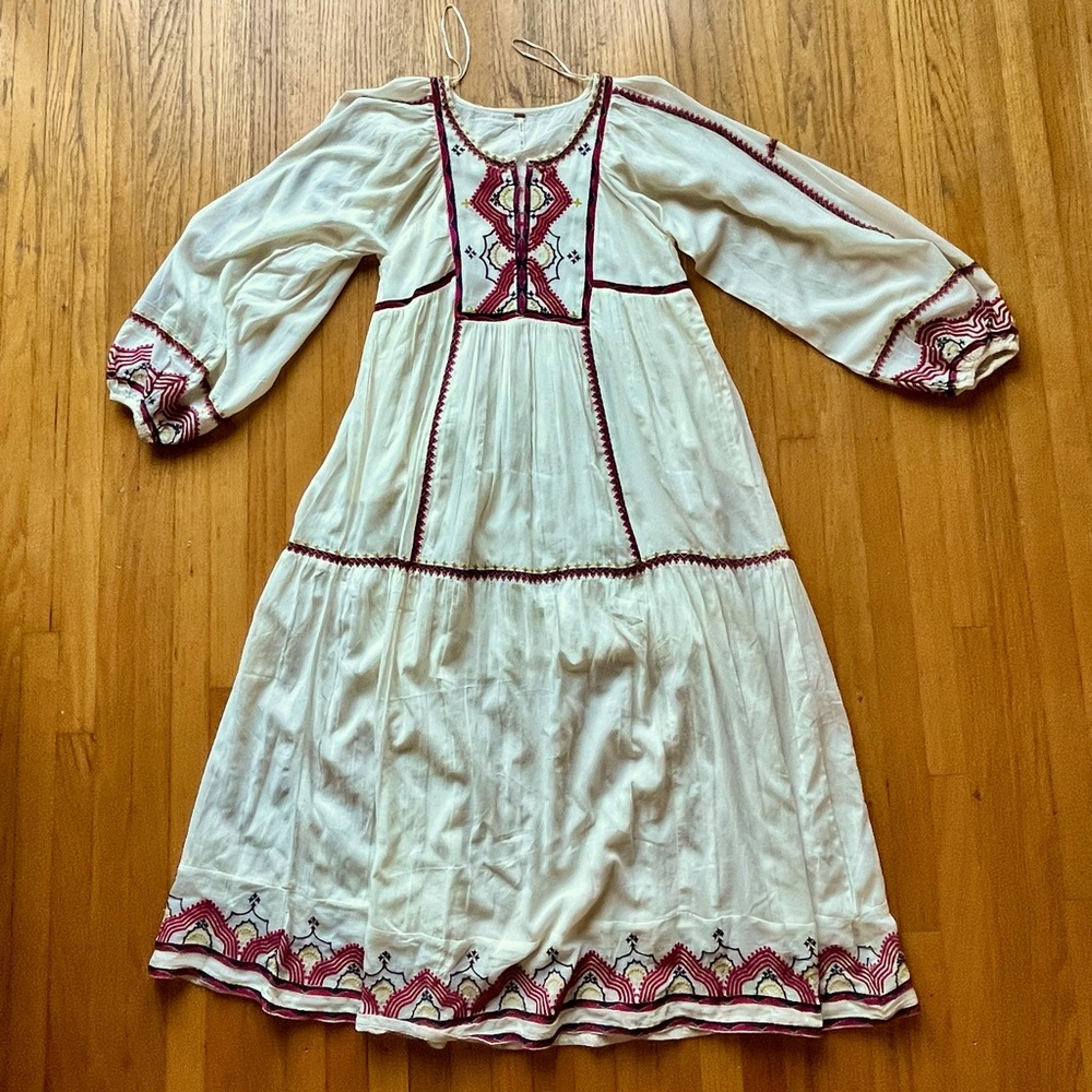 Free People embroidered midi dress